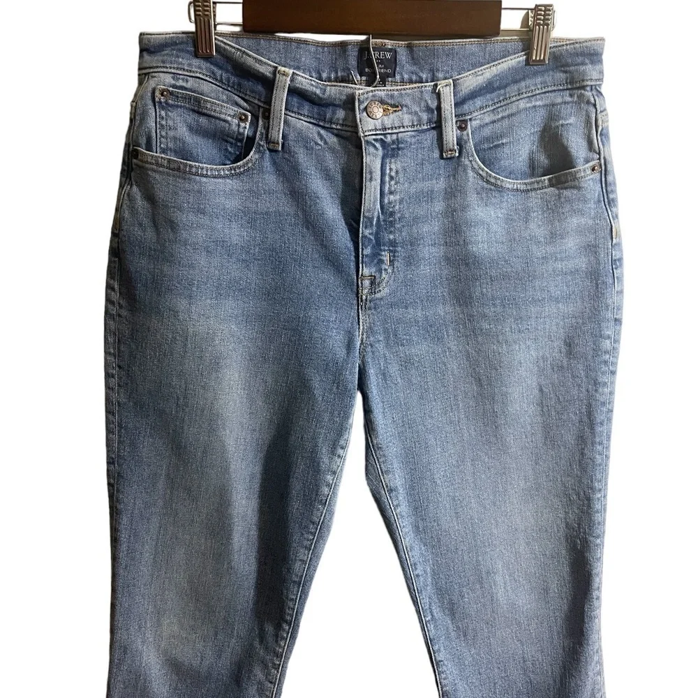 J Crew Womens Size 29 Slim Boyfriend‎ Mid Rise Medium Wash Denim Blue Jeans